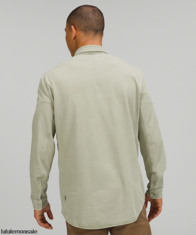 Lululemon Verkauf DELULU612 | Commission Langarmshirt Green Farn